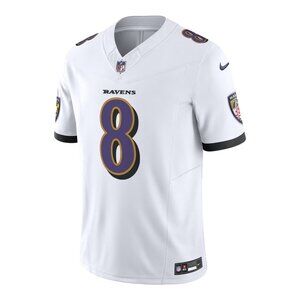 Nike NFL Ravens Lamar Jackson White Jersey L Loose Fit